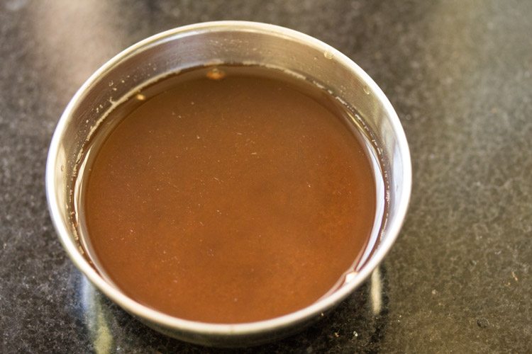 squeezed tamarind pulp for sambar sadam. 