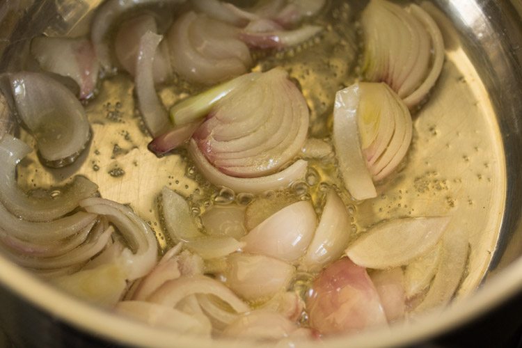 sautéing onions. 