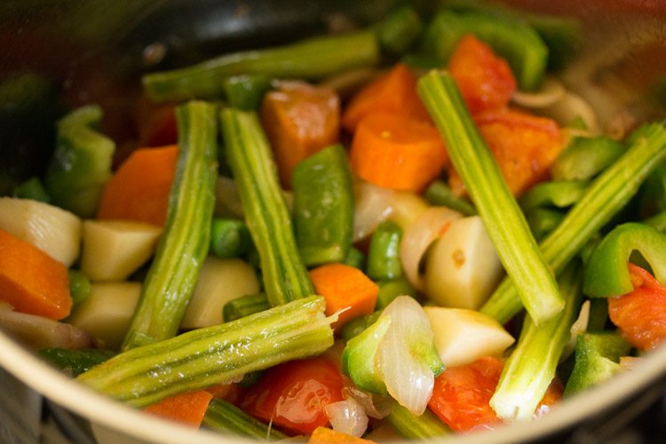 sautéing vegetables. 