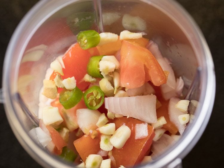 making aloo matar paneer recipe