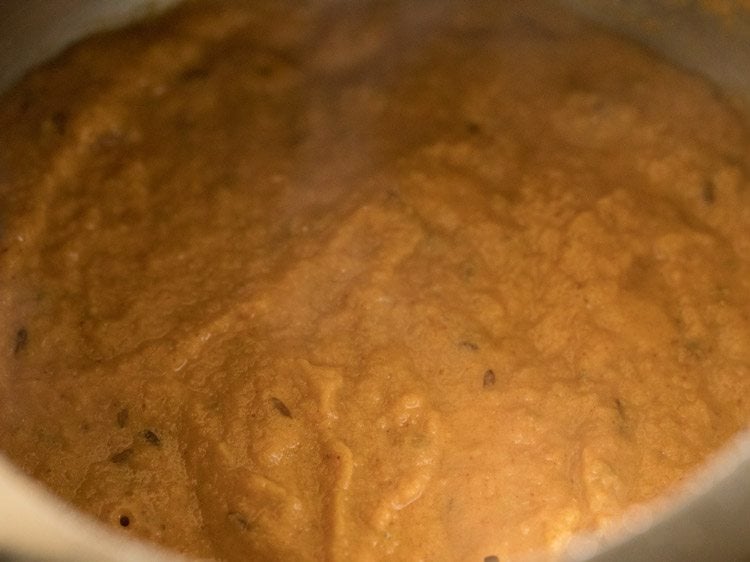 making aloo matar paneer gravy recipe