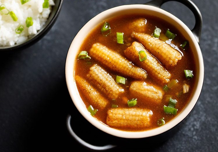 baby corn manchurian gravy recipe