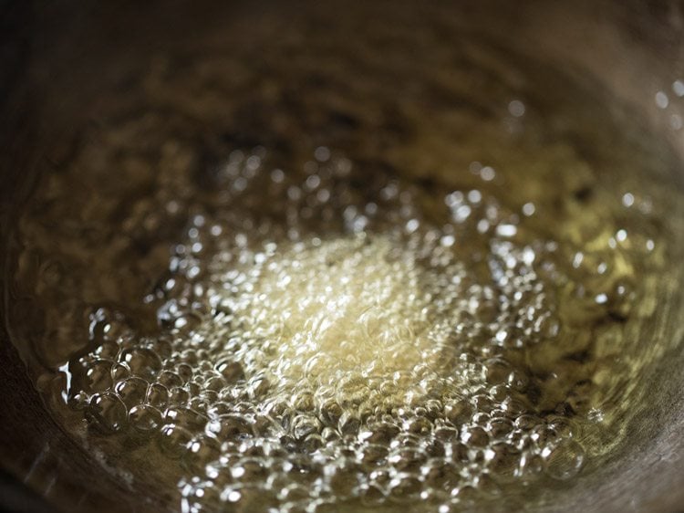 frying baby corn to make baby corn manchurian gravy recipe