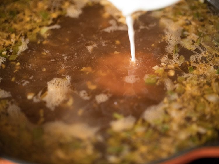 making baby corn manchurian gravy recipe