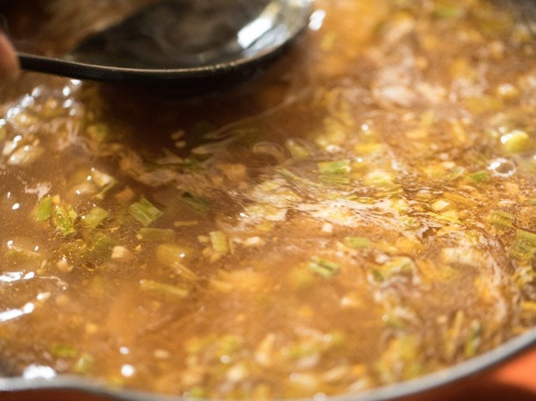 making baby corn manchurian gravy recipe