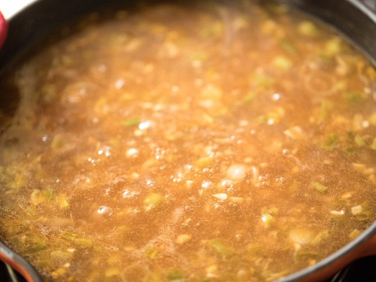 making baby corn manchurian gravy recipe