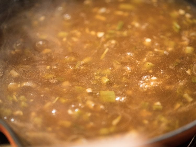 making baby corn manchurian gravy recipe