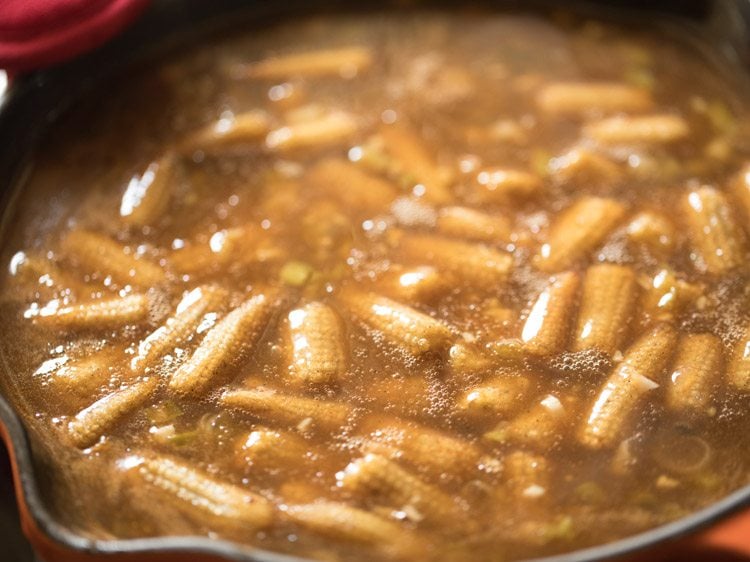 baby corn manchurian gravy recipe