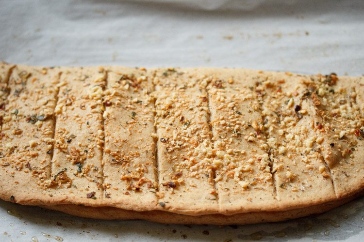 cheese breadsticks kept for baking. 