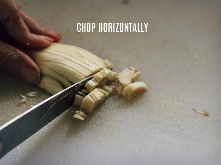 how to clean and cut banana flower