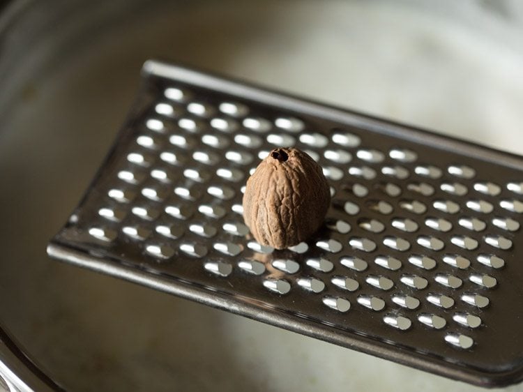 nutmeg and grater. 