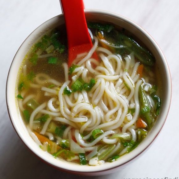 Noodle Soup Vegetable Noodle Soup » Dassana's Veg Recipes