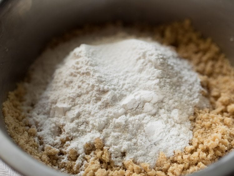 powdered sugar added to the bowl.