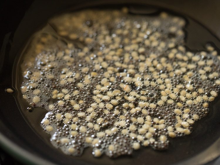 frying urad dal.