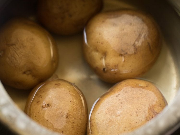 pressure cooked potatoes. 