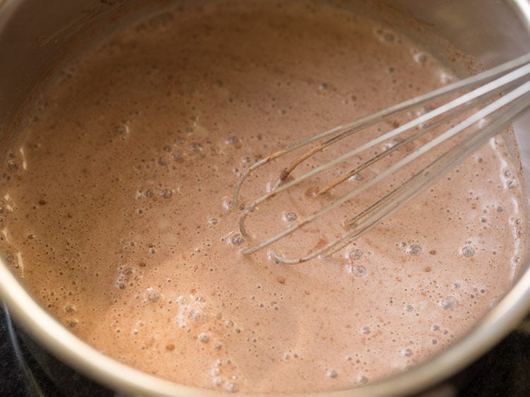 mix the cocoa powder