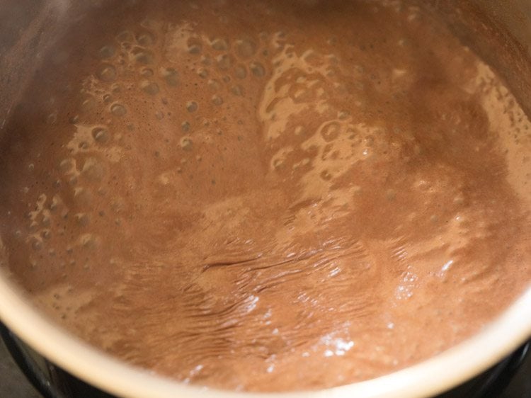 bring cocoa mixture come to a boil and then simmer for 2 to 3 minutes