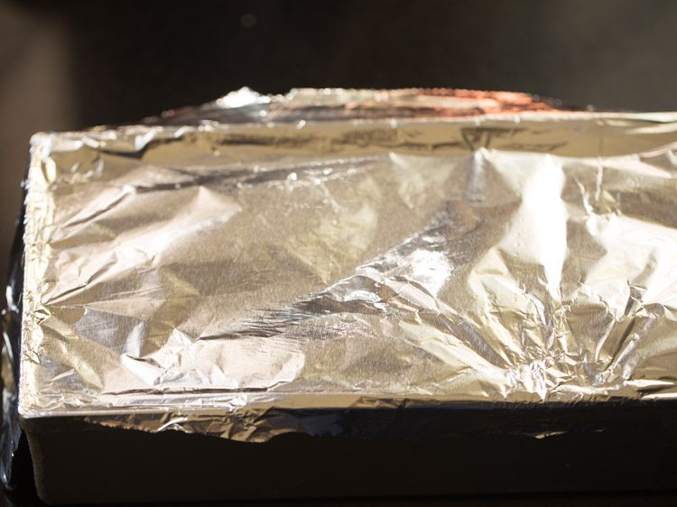 pan covered with a foil