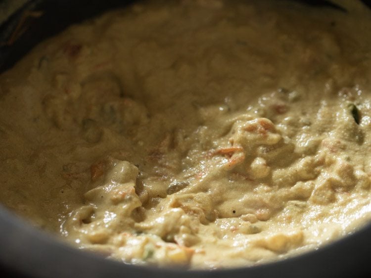 close up of masala in saucepan