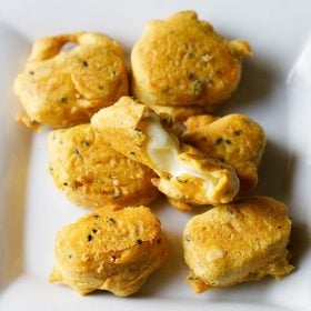 cheese pakora recipe, cheese pakoda recipe