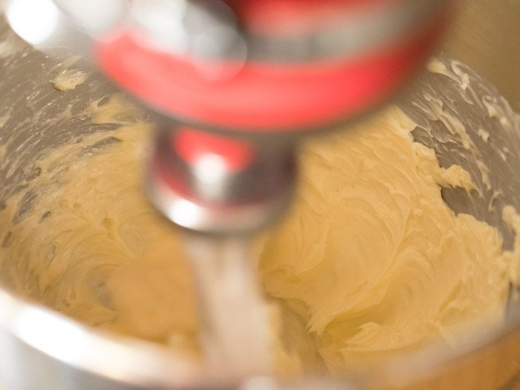 beating butter in stand mixer.