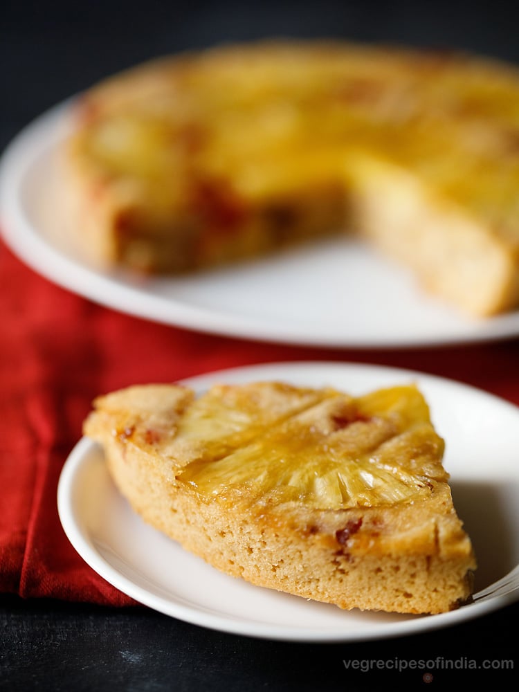 eggless pineapple upside down cake recipe