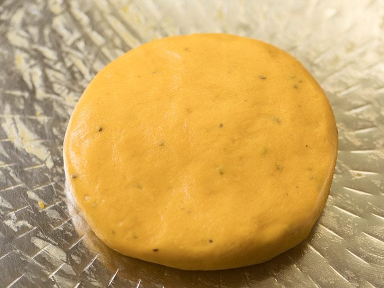 soft and smooth dough kneaded for fafda recipe. 