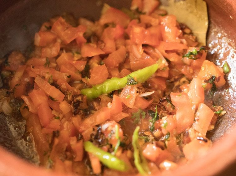 sauteing tomatoes