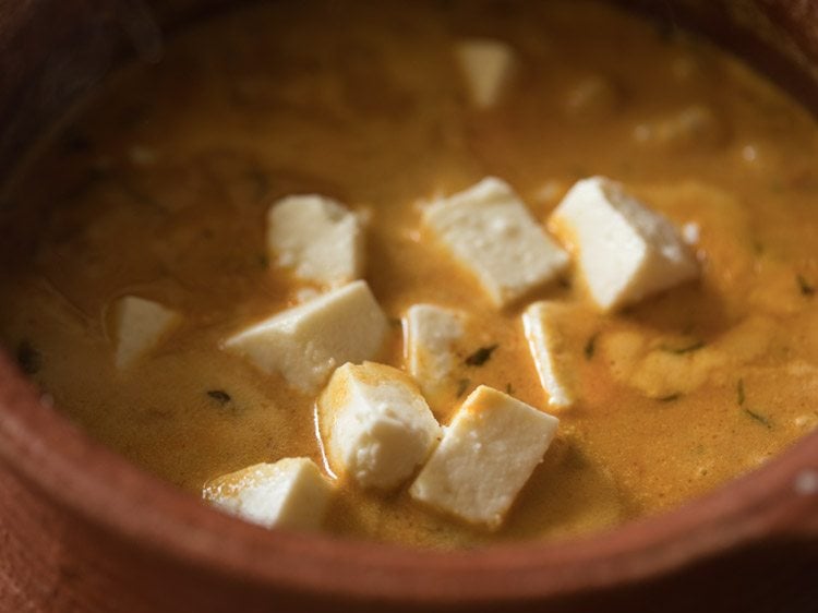 paneer cubes added