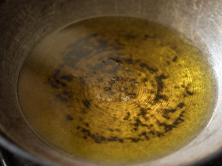 melted ghee in the pan. 