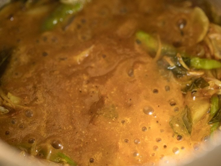 making Kerala koorka curry recipe