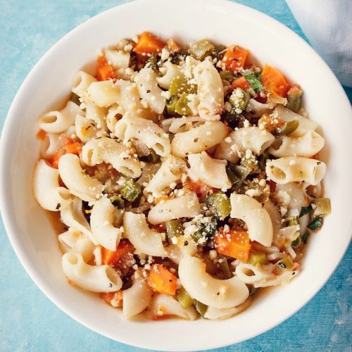 one pan pasta recipe, vegetarian one pot pasta recipe