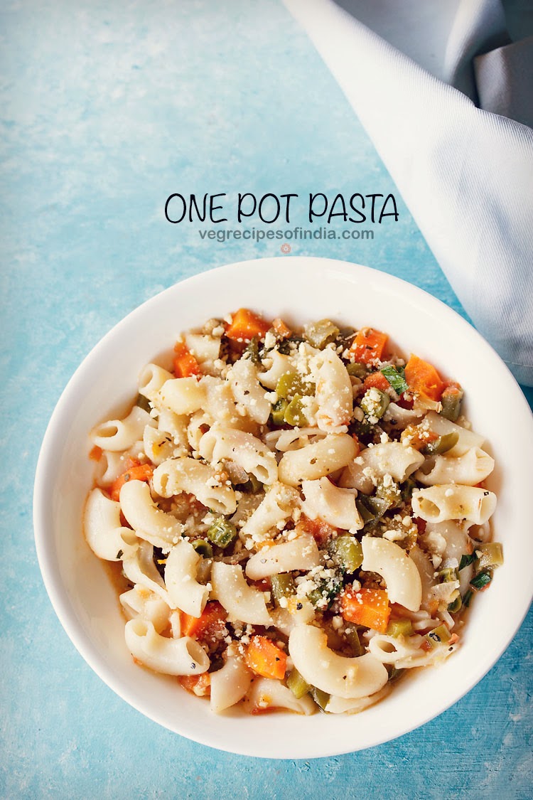 one pot pasta recipe | one pan pasta recipe | veg one pot pasta recipe