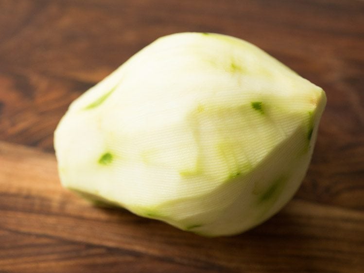 peeled raw papaya. 