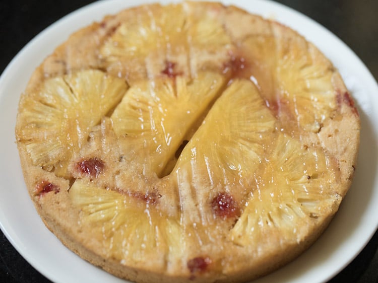 eggless pineapple upside down cake recipe