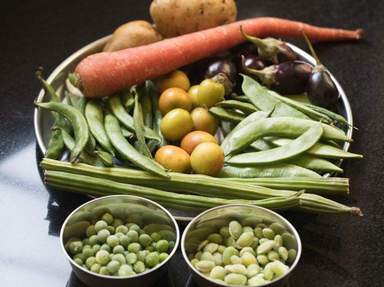 veggies to make bhogi chi bhaji recipe