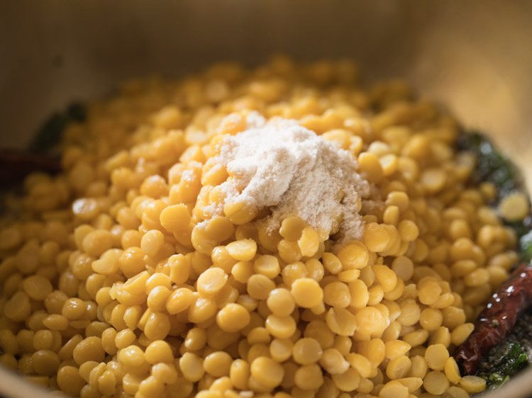 salt added to chana dal. 