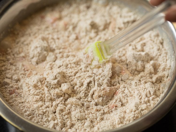 folding carrot cake batter