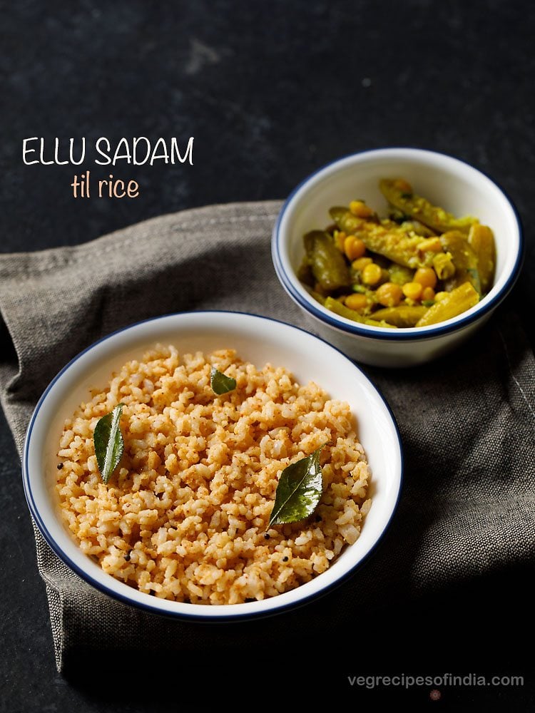 ellu sadam served on a white plate with a small bowl of mixed vegetables and text layovers.