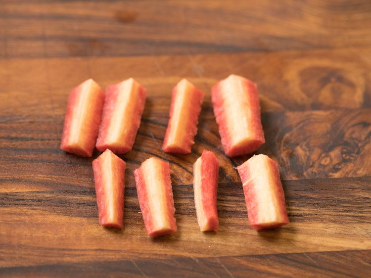 carrots chopped into slightly thick fingers. 