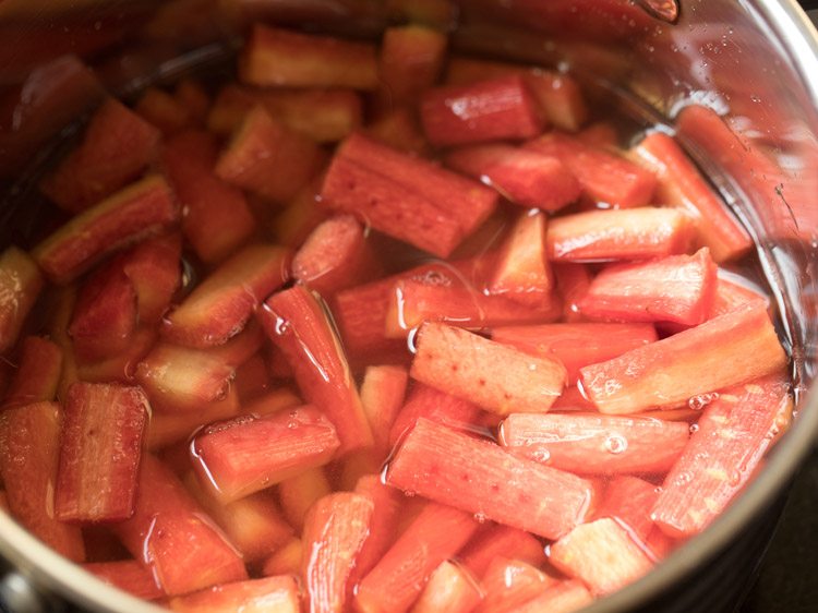 sugar and water mixed with the carrots. 