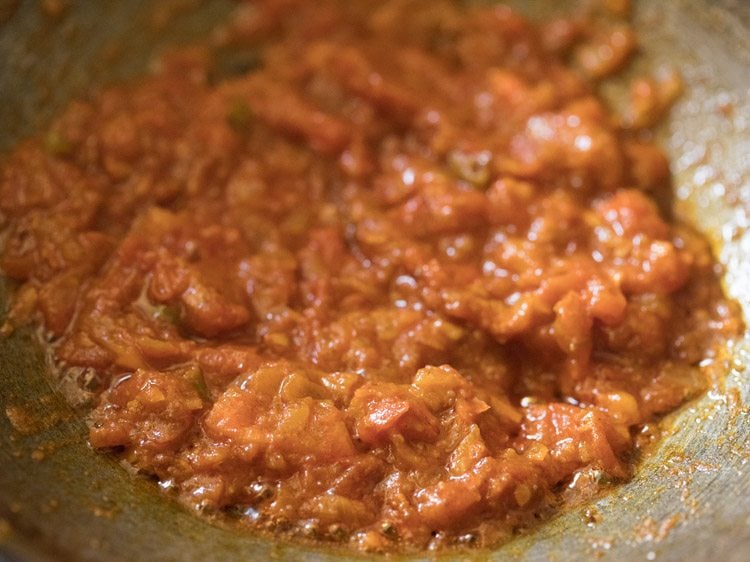 sautéing onion-tomato masala. 