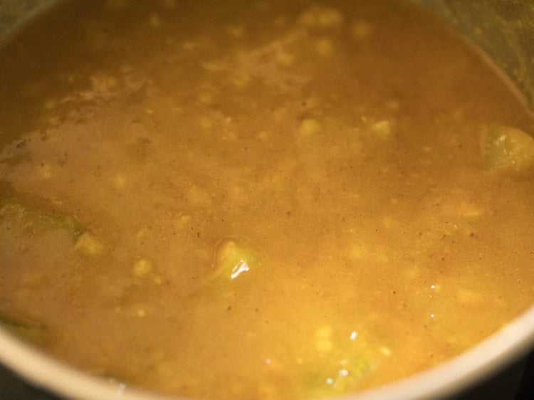 making pumpkin sambar recipe