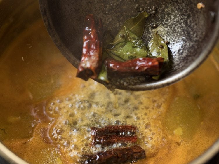 making pumpkin sambar