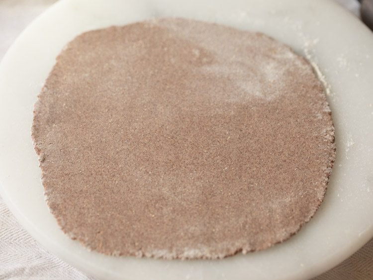 making ragi roti recipe