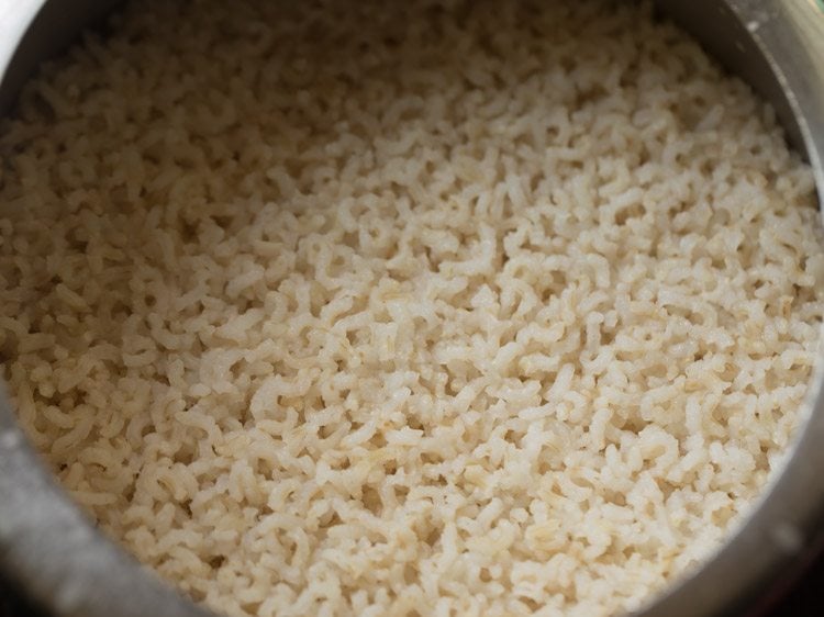 pressure cooked rice.