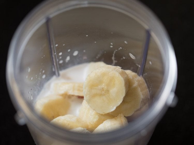 coconut milk in the blender