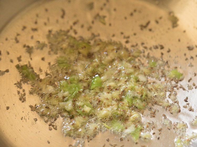 sautéing paste for valor papdi nu shaak. 