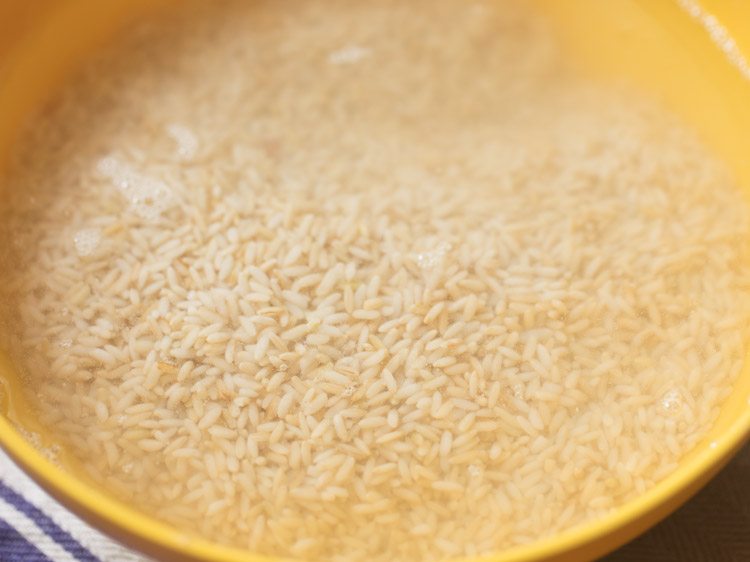 soaked rice