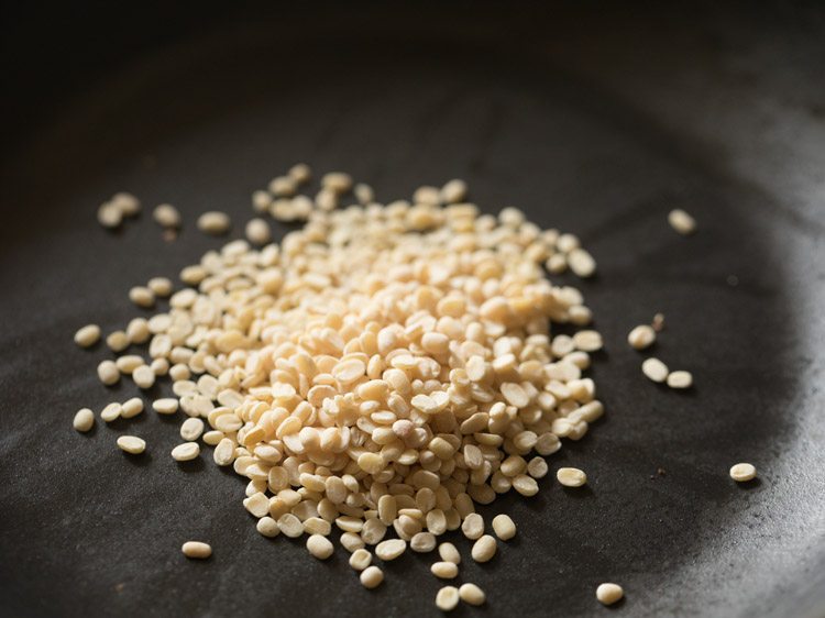 urad dal added to the same pan. 